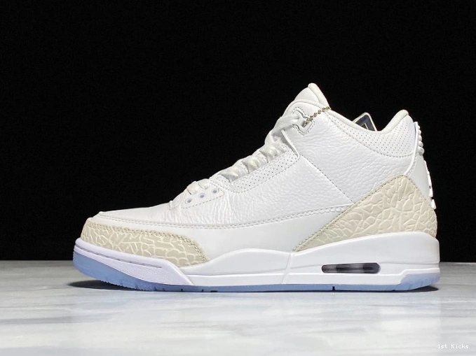 Triple White Retro Air Jordan 3 136064-111 0712